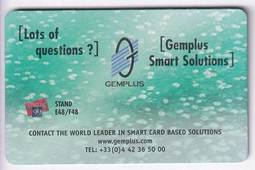 TEST SALON EXPO CARTE CARD .. FRANCE GEMPLUS 3D PRISMIC CARDS 99 CHIP/PUCE - Picture 2 of 2
