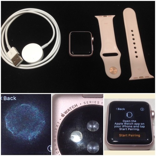 Apple Watch Series 1 38mm Rose Gold Aluminum Pink Sand Sport Smartwatch EUC - Picture 11 of 12