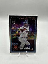 Ronny Mauricio 2024 Topps Series 1 RAINBOW FOIL Rookie Card #224 New York METS. rookie card picture