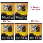 150 Sheet Tracing Paper Pad Artist Sketch Trace Book Pencil marker Pen 9"x12"