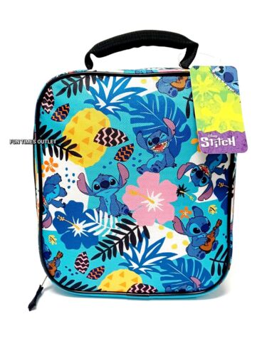 Disney Lilo Stitch Kids School 9.5"×8" Lunch Bag Snack Tote Lunchbox Insulated - Picture 1 of 9