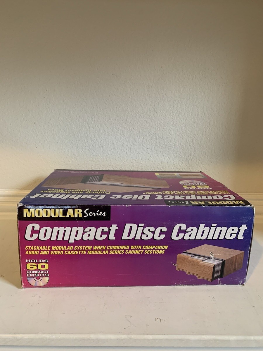 Compact disc digital audio CD収納ボックスビンテージ Vintage Modular Series 60 Compact Disc Cabinet CD Faux Wood