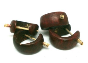 2 pares /" Coco/" Pendientes// apiques para el cabello en coco color negro 12