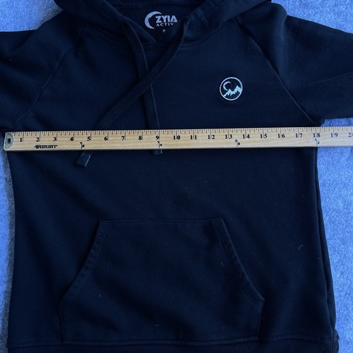Zyia Active Sweater Womens Small Black Hoodie Sweatshirt Workout Athleisure - Picture 6 of 9