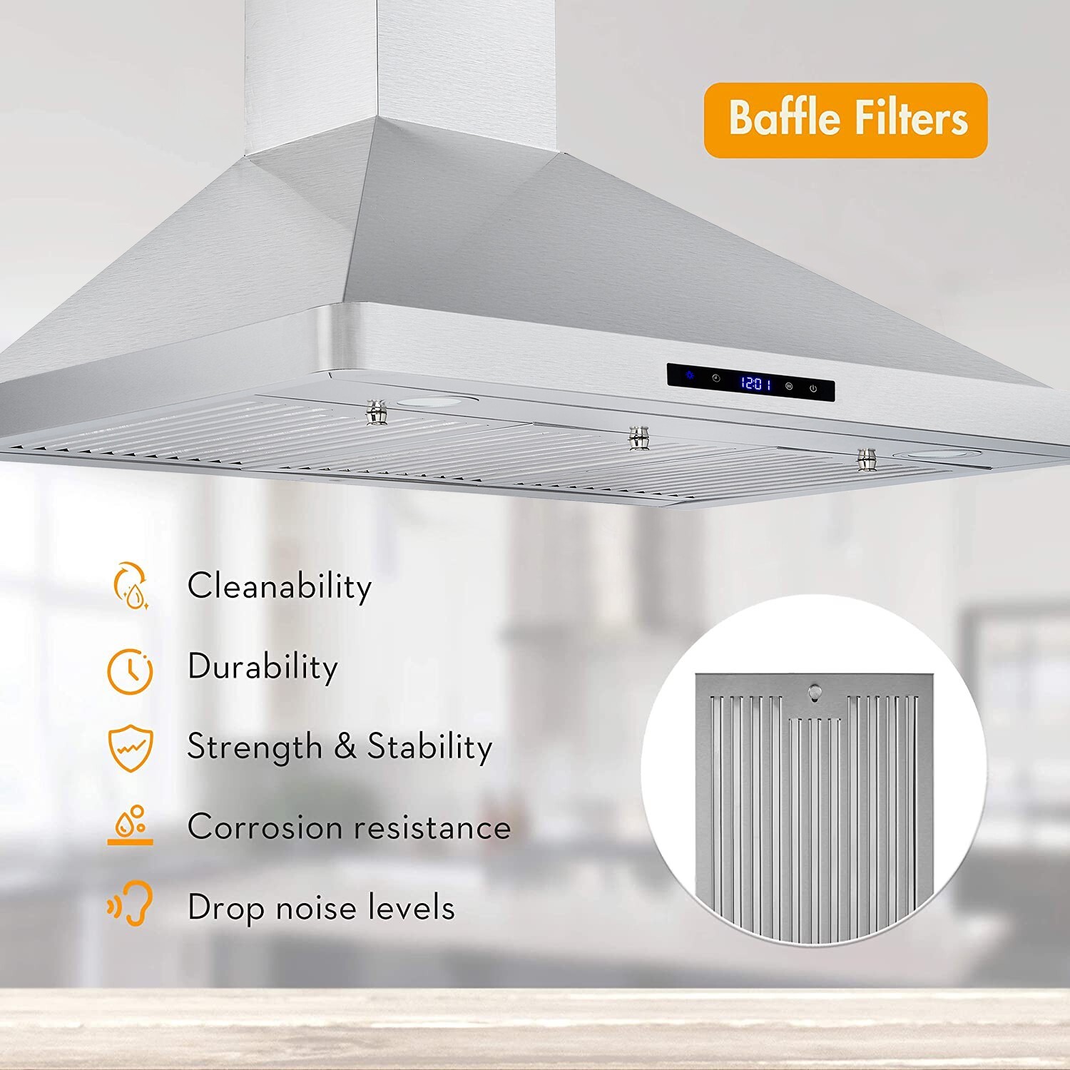 36 inch 700 CFM Wall Mount Range Hood Cooker Hood Cooker Extractor Hood  Kitchen | eBay