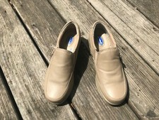 Dr Scholls Advanced Comfort Shoes Double Air Pillo Insoles BEIGE Side Zip SZ 7M