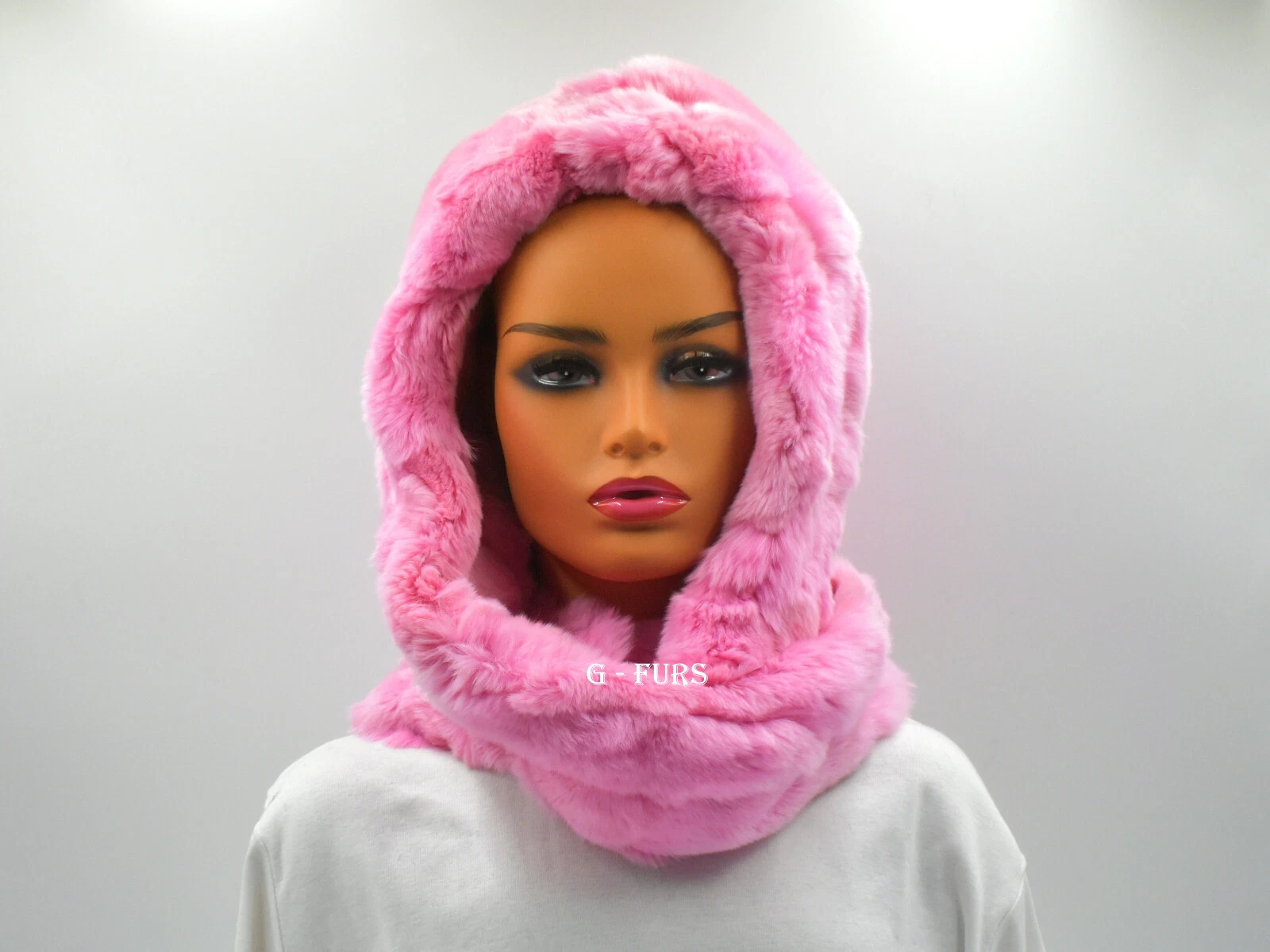 Luxurious Scarf with Hood - Super Warm and Super Soft in Pink