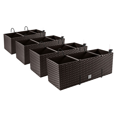pflanztpfe schwarz Schwarze Blumentpfe im 3er-Set  gro & wetterfest