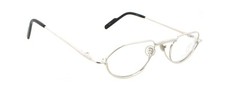 New Authentic Rare Alain Delon 3456 5-I 80s Vintage Silver Metal Oval Eyeglasses