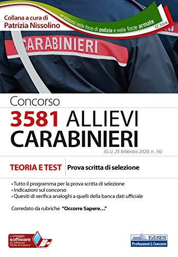 9788836220557 Concorso 3581 Allievi Carabinieri: Teoria e test p... di selezione