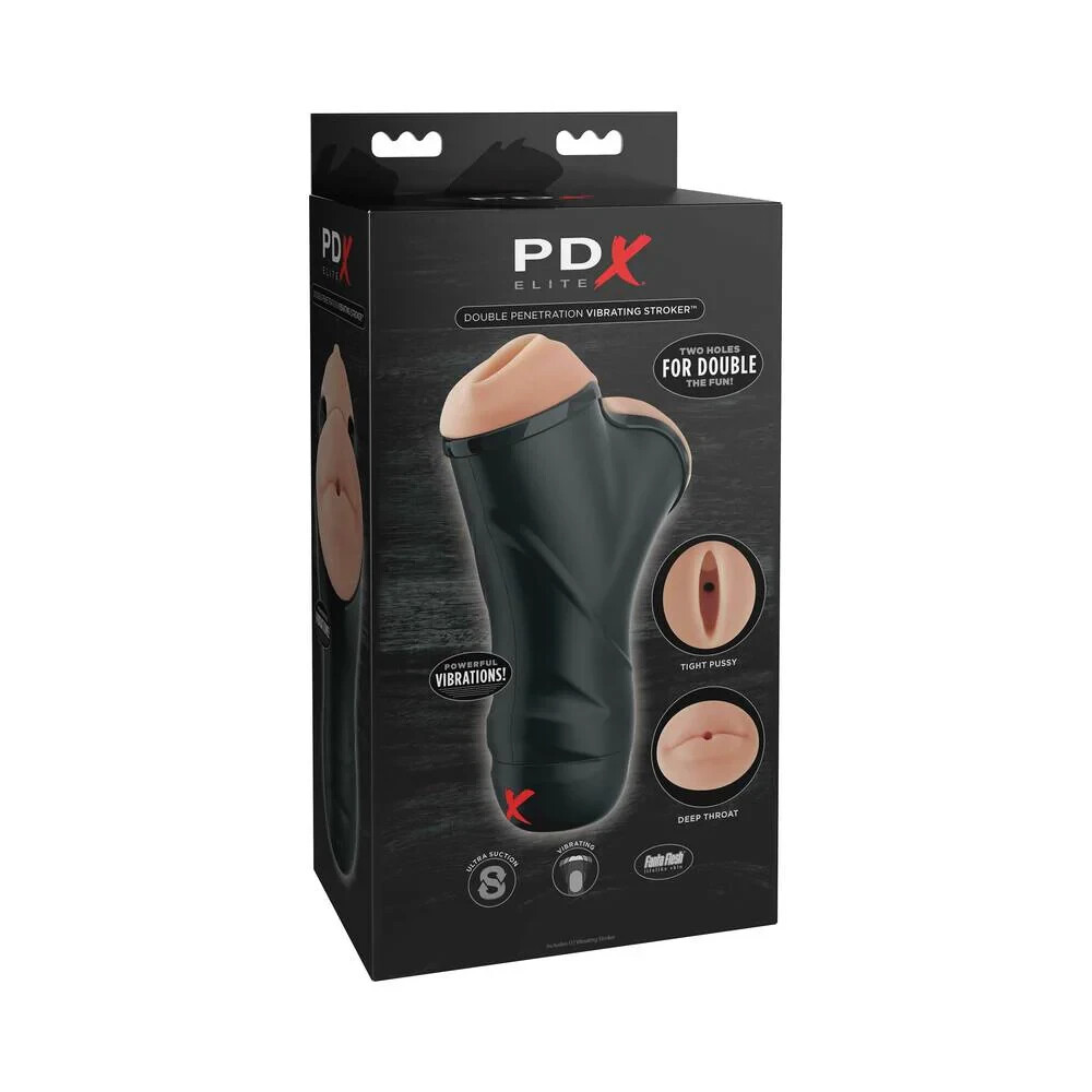 PDX ELITE Double Penetration Vibrating Stroker male-masturbator mens Sex-Toy | eBay PDX ELITE Double Penetration Vibrating Stroker male-masturbator mens Sex-Toy | eBay
