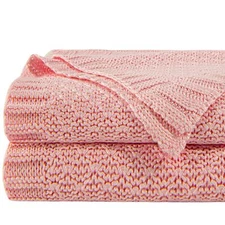 NTBAY Oversized Cooling Throw Blanket - Cable Knit Throw Blanket - Rayon Deri...