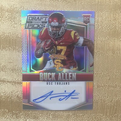 2015 Panini Prizm Draft Picks Buck Allen Silver Prizm Auto Autograph   USC