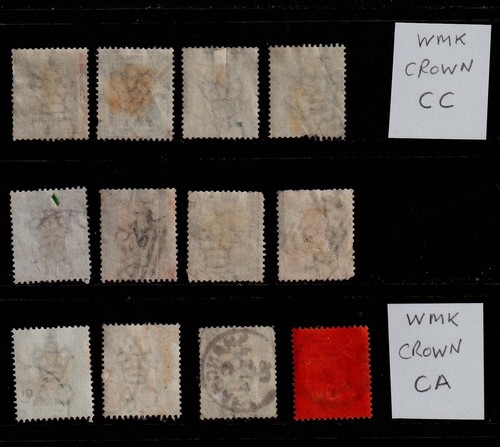 HONGKONG - China, 1863-1901 verschiedene 2c bis 1 Dollar, CC & CA Wasserzeichen Lot - Bild 2 von 2