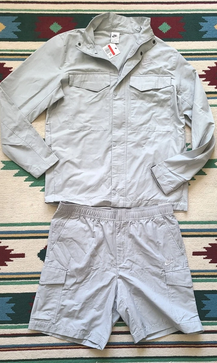 NEW Mens Nike Sportswear Woven M65 Jacket Shorts Grey NWT 160
