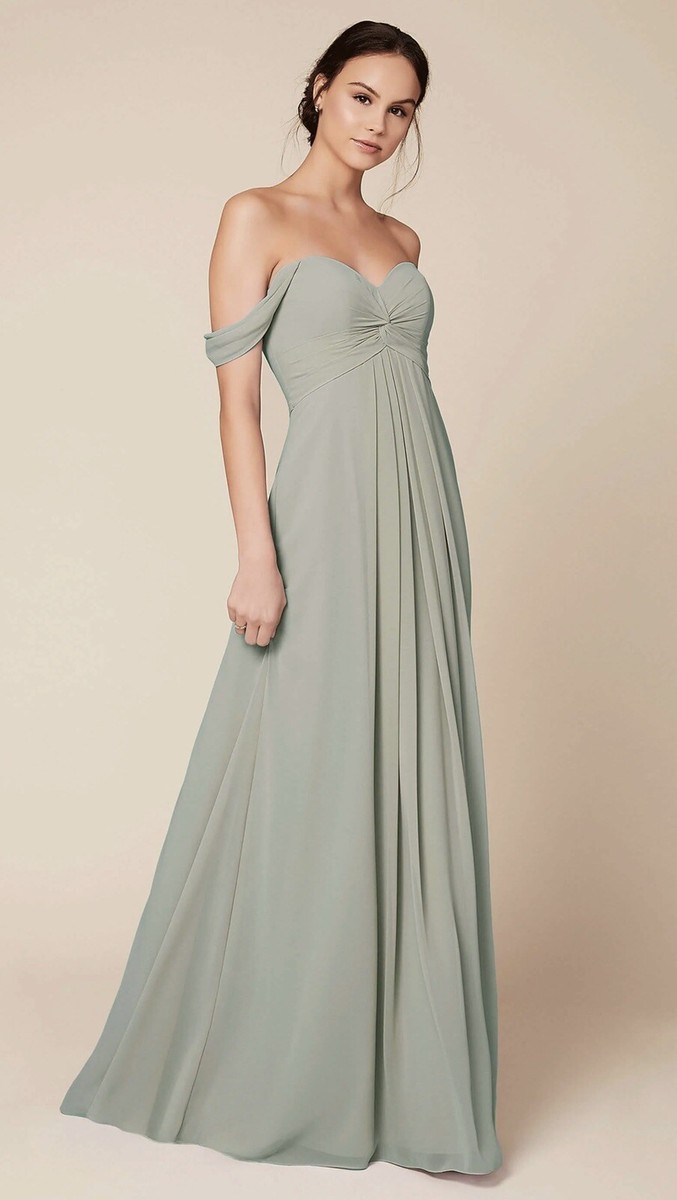 dear cleo bridesmaid dresses Ivy (Green) Dress Size 8 Skirt:Long Skirt VENDOR COLOR-AQUA Grecian Gown for a