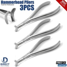 3 PCS Dental Orthodontic Hammerhead Pliers Serrated Bending NITI Cinch Tie Back