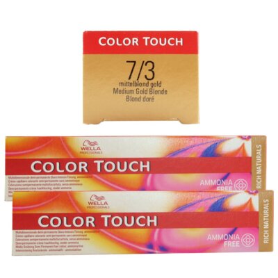 Wella Color Touch Rich Naturals 2 x 60 ml 7/3 mittelblond gold Set