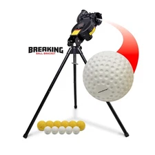 PowerNet Launch F-lite Pro Baseball & Softball Pitching Machine, Up to 90 MPH