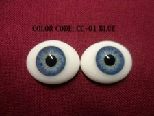 20 MM CC01Blue Glass  Doll Eyes Fast shipping