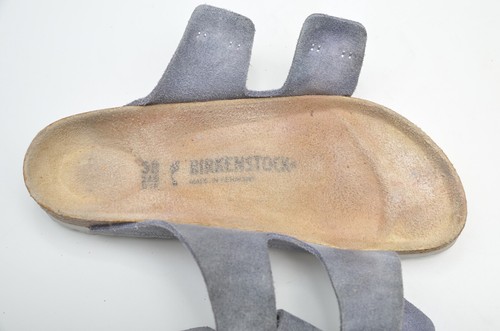 Birkenstock Arizona Leather Light-Blue-Silver Strap Sandal Womens EUR 38 / US 7 - Picture 10 of 11