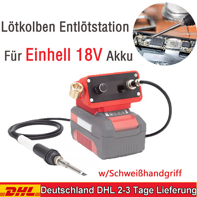 für Einhell 18V Akku Tragbar LED-Display Akku Lötkolben Station DIY Reparatur