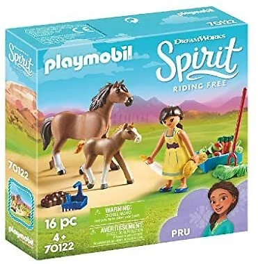 NEW DreamWorks Spirit 70122 Pru With Horse And Foal By PLAYMOBIL Free Shipping