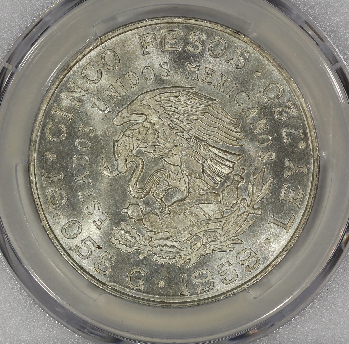 1959 Mo Mexico Silver 5 Pesos PCGS MS66 Carranza KM#471 | eBay