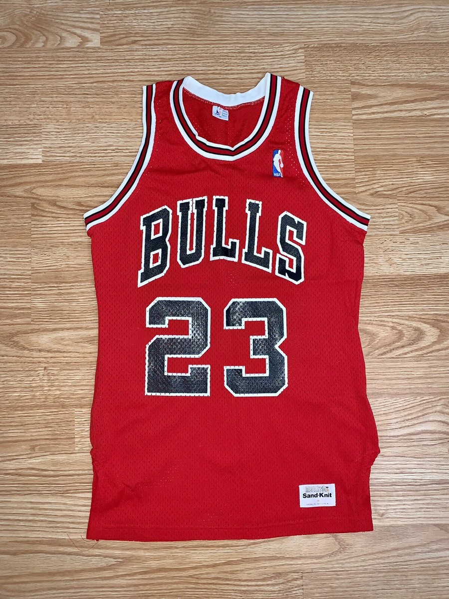 Vintage 1988 Michael Jordan Bulls Authentic Sand Knit Jersey 38