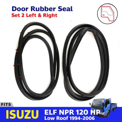 Door Rubber Seal Weatherstrip Low Roof Pair Fits Isuzu ELF NPR120 Truck 1994-06
