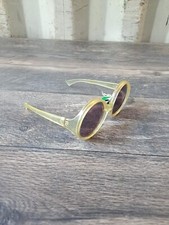 Lunettes De Soleil Polaroid Vintage Années 70 - Monture XXL Orange/jaune - Occasion