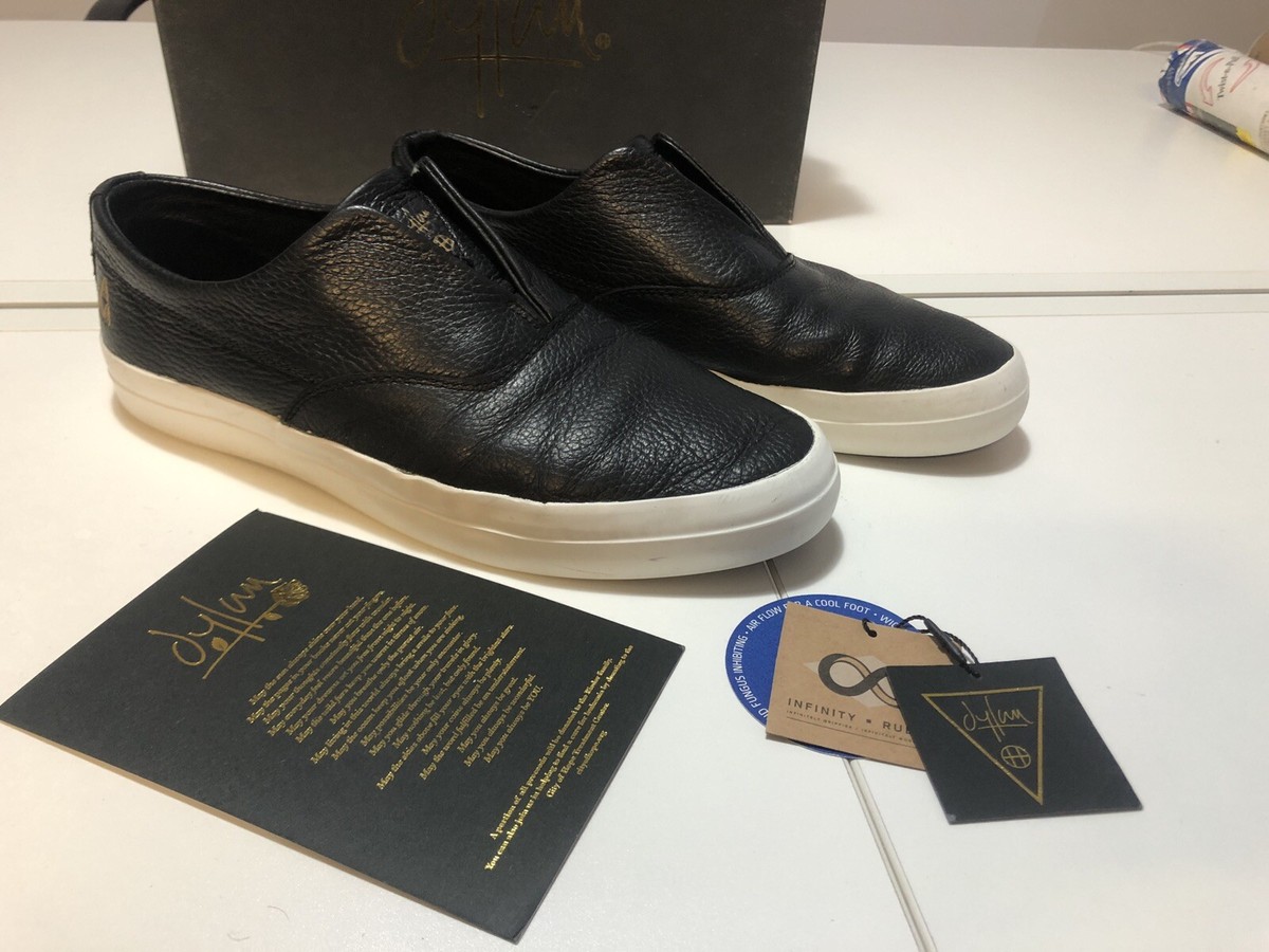 Grain Leather Huf Dylan Slip On Black Leather Dylan Rieder Huf