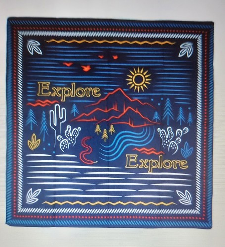western bandana guitar wipe cloth all cotton 22 x 22 - 第 1/2 張圖片