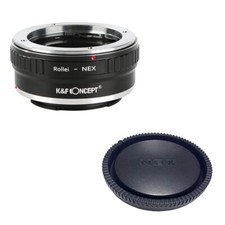 K F adapter with lens cap for Rollei QBM mount lens to Sony E NEX a5000 A7II A7R