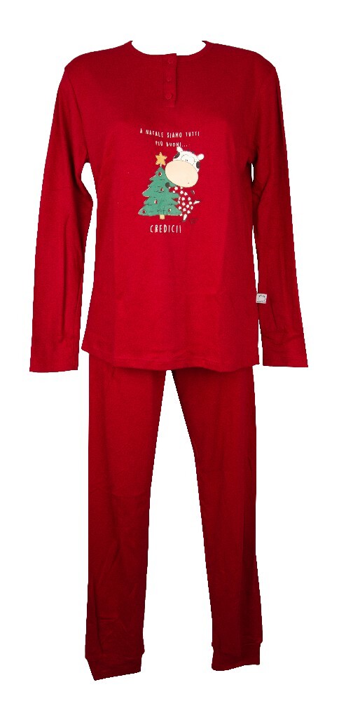 СУМАСШЕДШАЯ ФЕРМА Деймена-Зимняя пижама-Баумволл-Интерлок Лэнгарм Хенли-Краген Артикель: