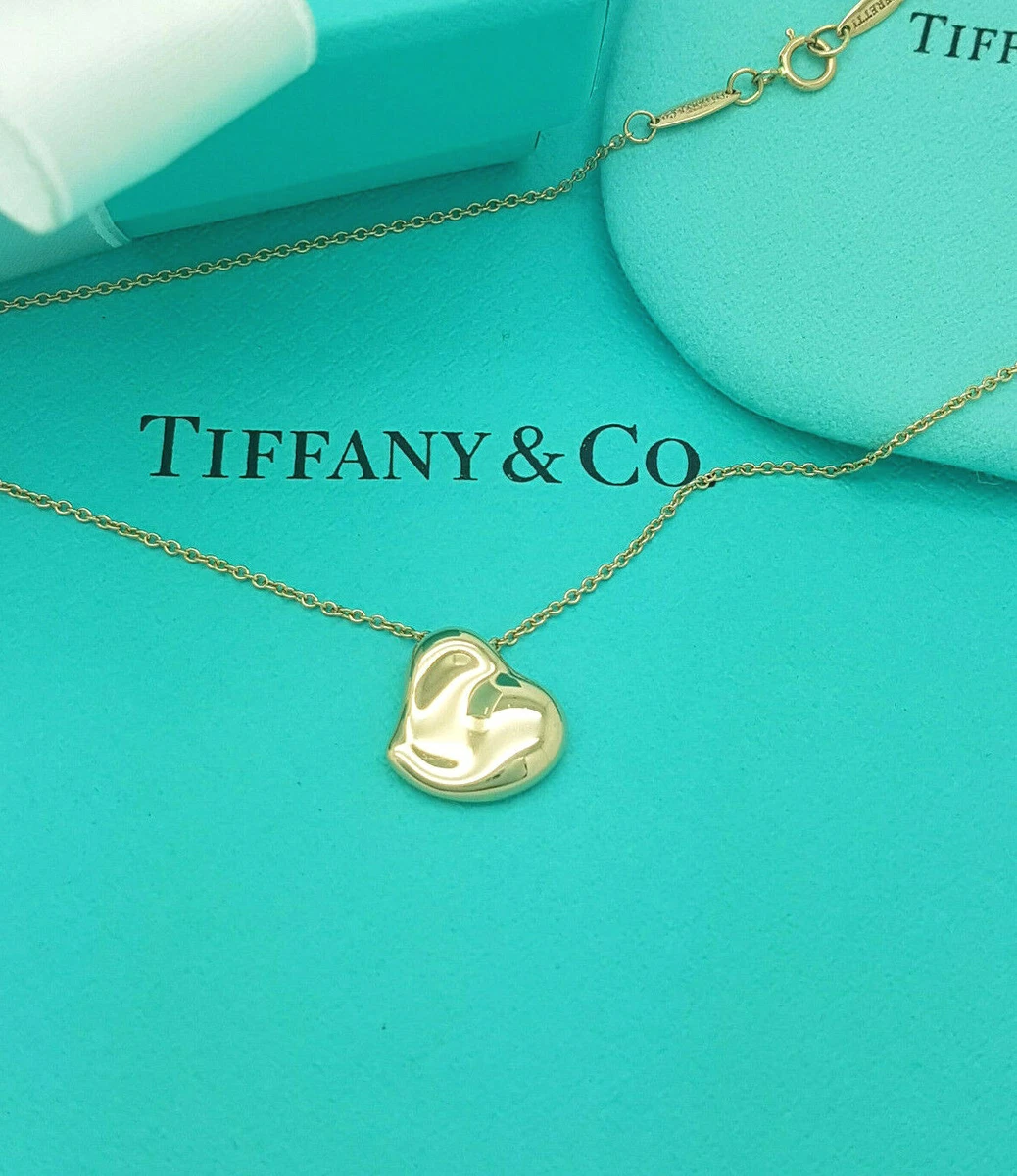 Tiffany Co. Peretti 18K 18Ct Rose Gold 14mm Full Heart 16