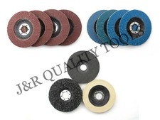 11pc 4-1/2" x 7/8" Flap Disc & Polish Set Strapping Sponge Aluminum Zirconia NEW