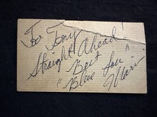 Lou Marini signed autograph auto 3.x2 card The Blues Brothers "Blue Lou"