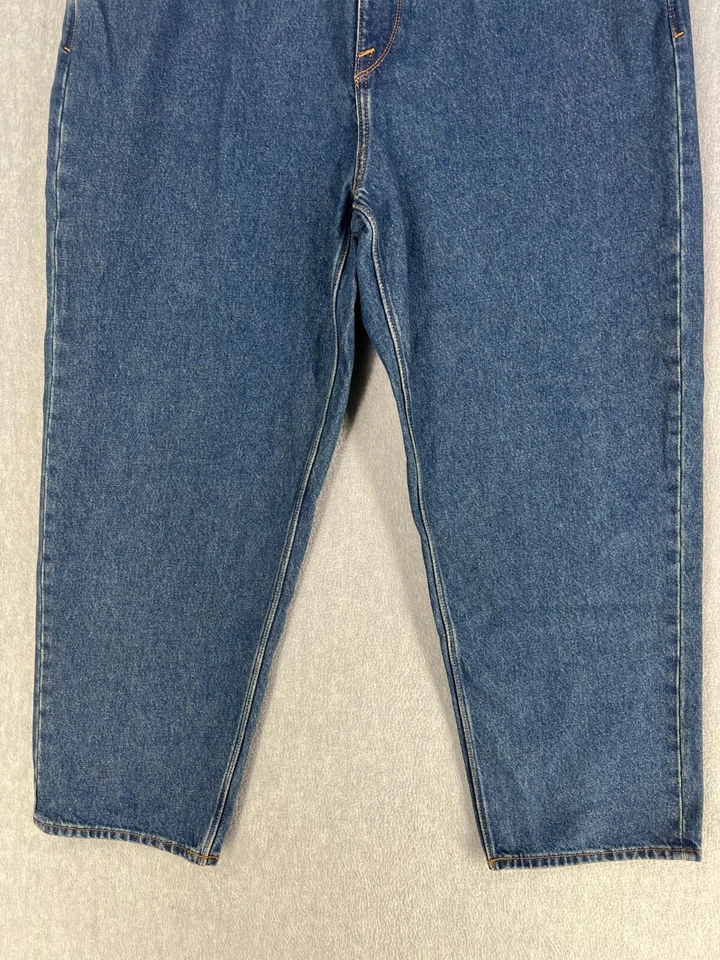 Volcom Jeans Men 36 Blue Denim Faded Loose Fit Tapered Billow 37W-28L - Image 3 of 4