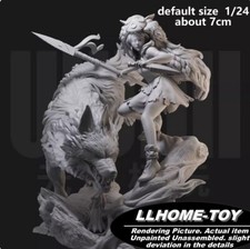 Anime Princess San Wolf Resin 3D Print GK Kit Figure DIY Model toy gif Unpainted