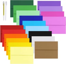 95 Pcs 19 Colors A6 Invitation Envelopes Peel & Seal Self Seal 4 3/4 X 6 1/2 Env
