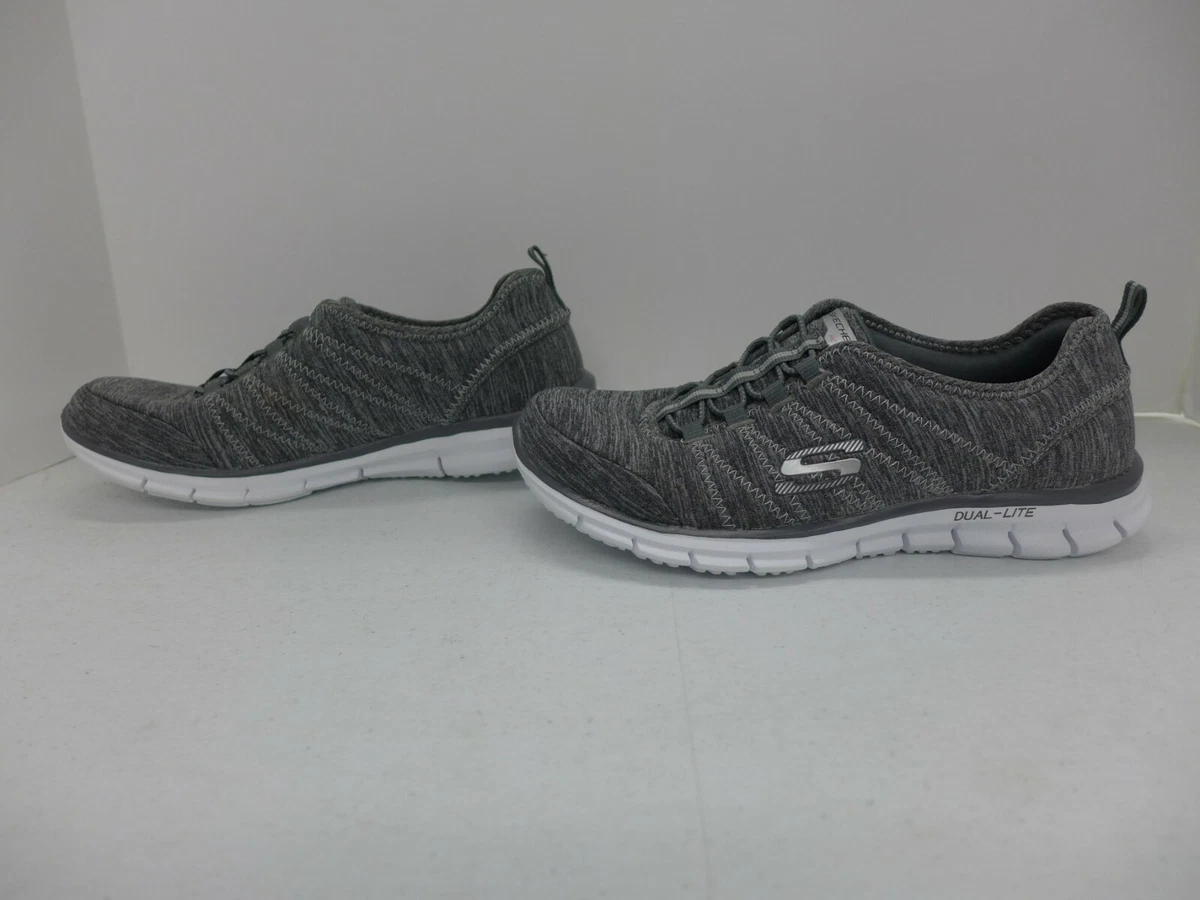 riesgo Por adelantado inventar Skechers Flex Memory Foam Gel Infused Glider Electricity Womens Size 6 Gray  New | eBay