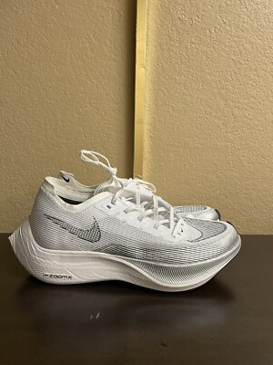 Nike ZoomX Vaporfly Next% 2 White Silver Running Shoes Men's Size