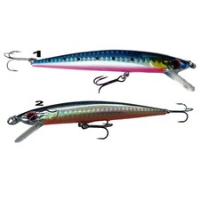 ARTIFICIALI SPIGOLA CANNA TRAINA SPINNING MINNOW ESCA ARTIFICIALE MARE BARCA ZZ 
