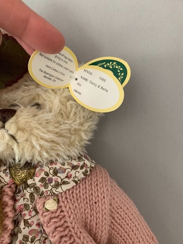 Oso de peluche, oso lindo, oso de peluche marrón, Daisy and Belle, oso Bearington, nuevo con etiquetas - Imagen 7 de 8