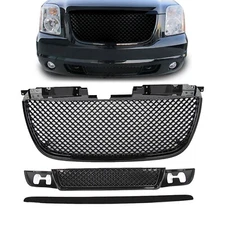 3PCS Of Front Grille and Hood Molding For GMC Yukon XL Denali 1500 2500 07-2014