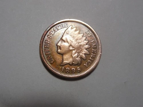 1895 Indian Head Cent in VG condition.  Some Liberty. But you decide!!!!!!!!!!!!