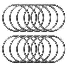 12 Pcs Dream Catcher Rings,2 Inch Macrame Hoops Rings,Black