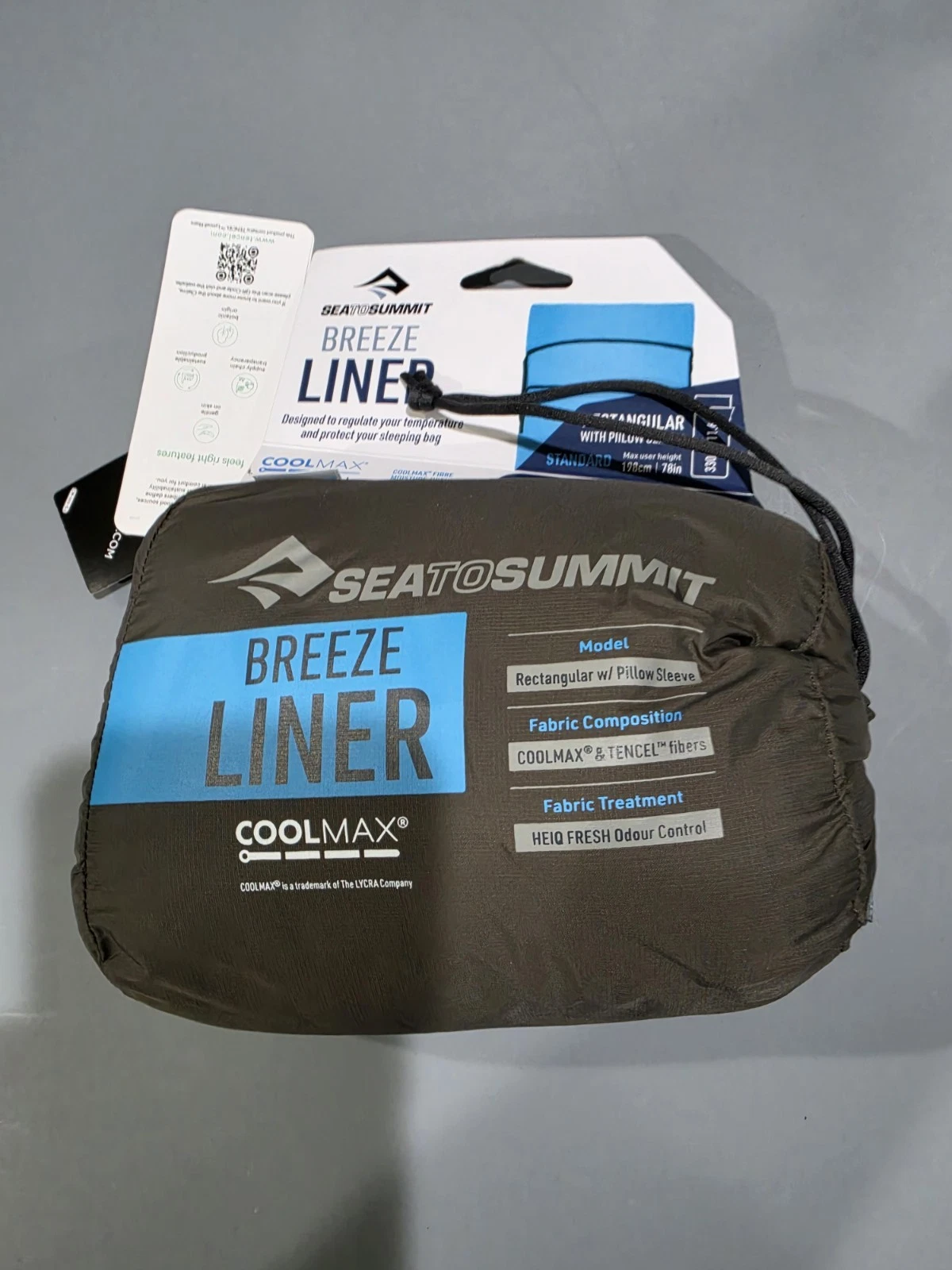 Sea to Summit Breeze Sleeping Bag Liner-Traveller UPC# 9327868160747