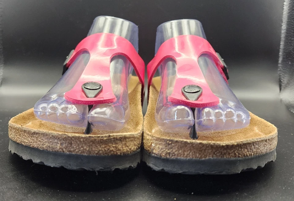 Birkenstock Gizeh 凉鞋女式 US 9 EU 40 磨砂皮革热粉色舒适标志 — 第 3/4 张图片